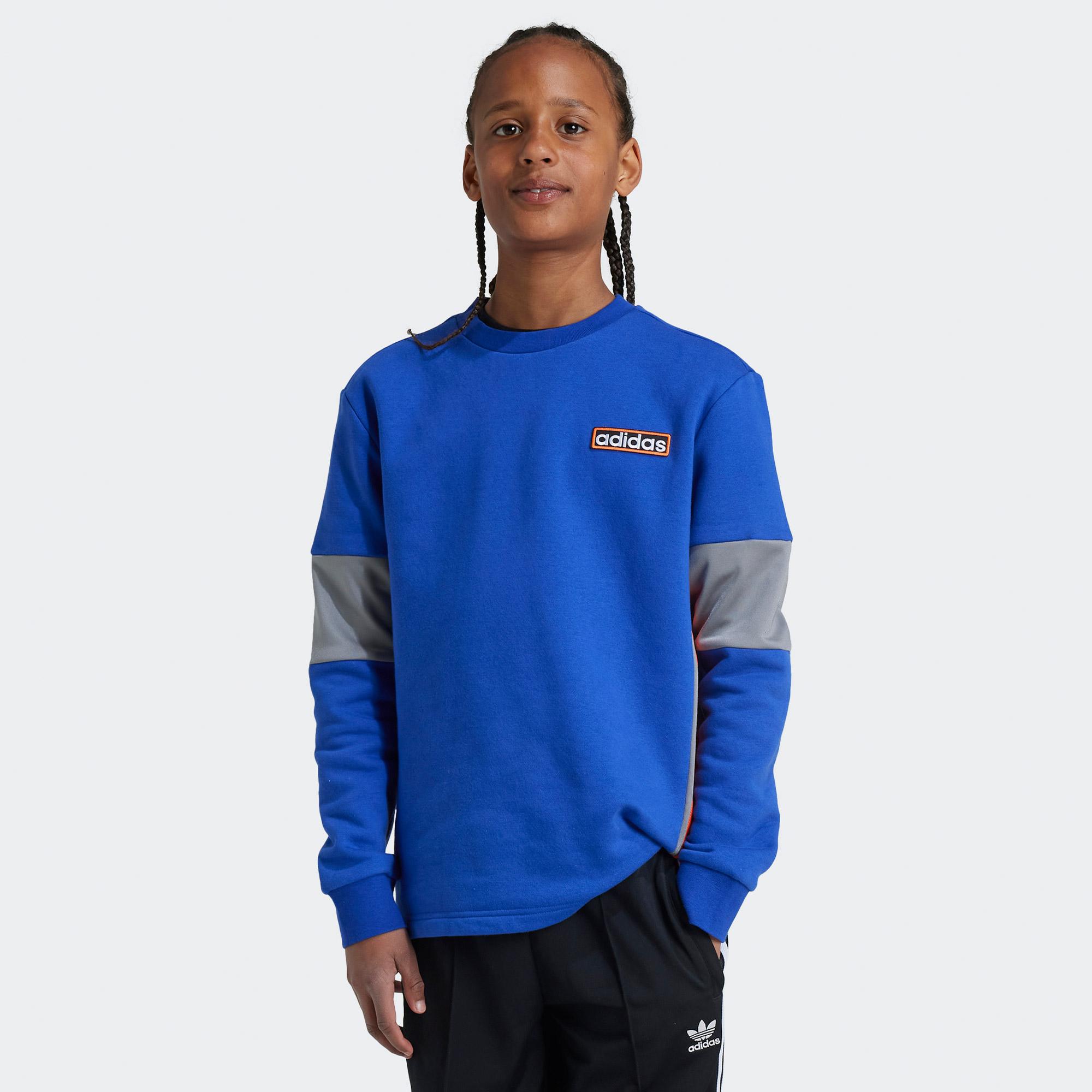 adidas Crew Çocuk Mavi Sweatshirt