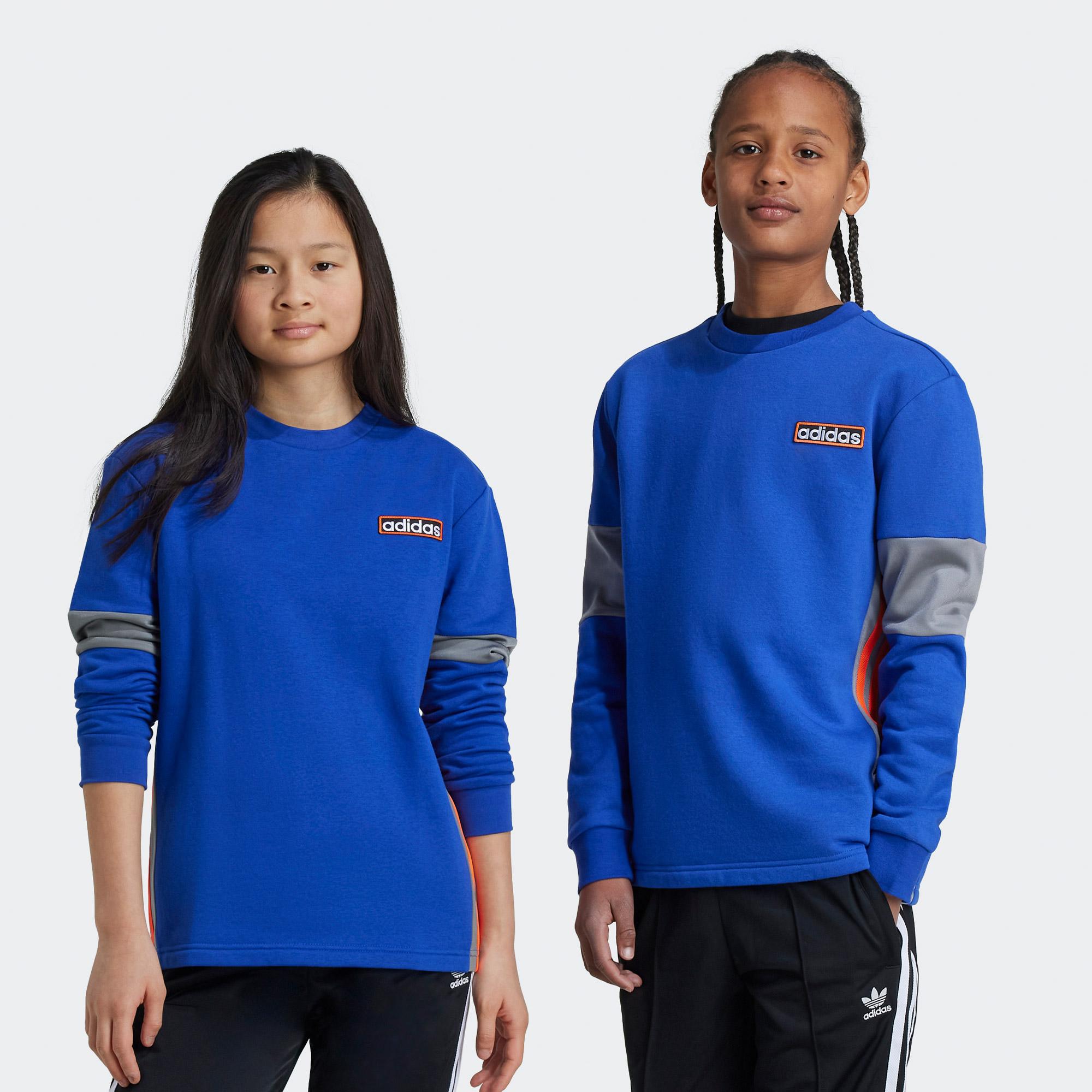 adidas Crew Çocuk Mavi Sweatshirt