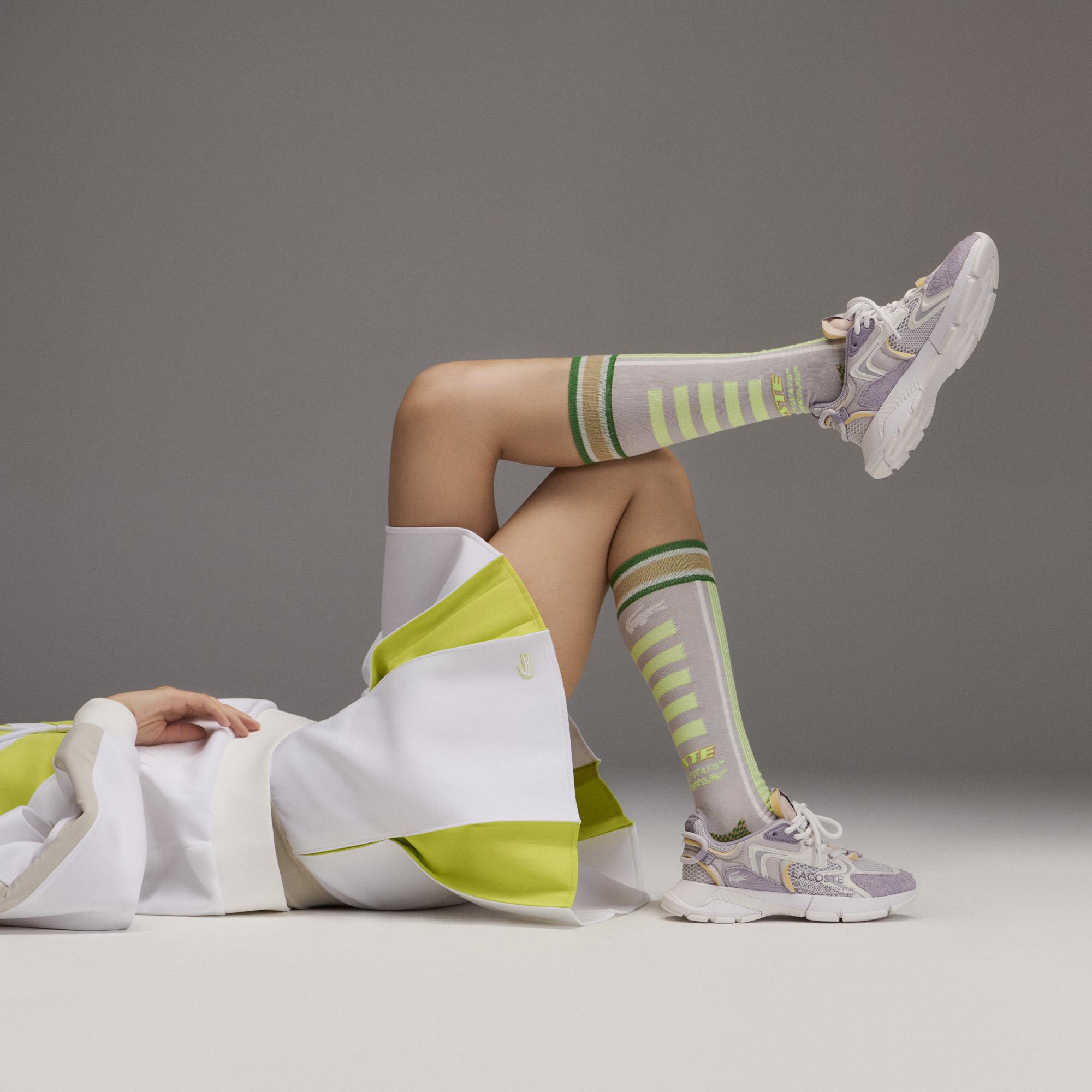 Lacoste L003 Neo Kadın Mor/Beyaz Sneaker