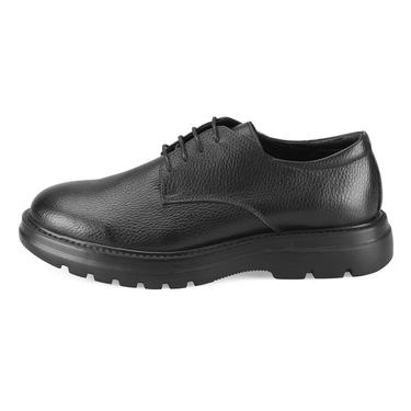  Siella Siyah Erkek Günlük Deri Ayakkabı