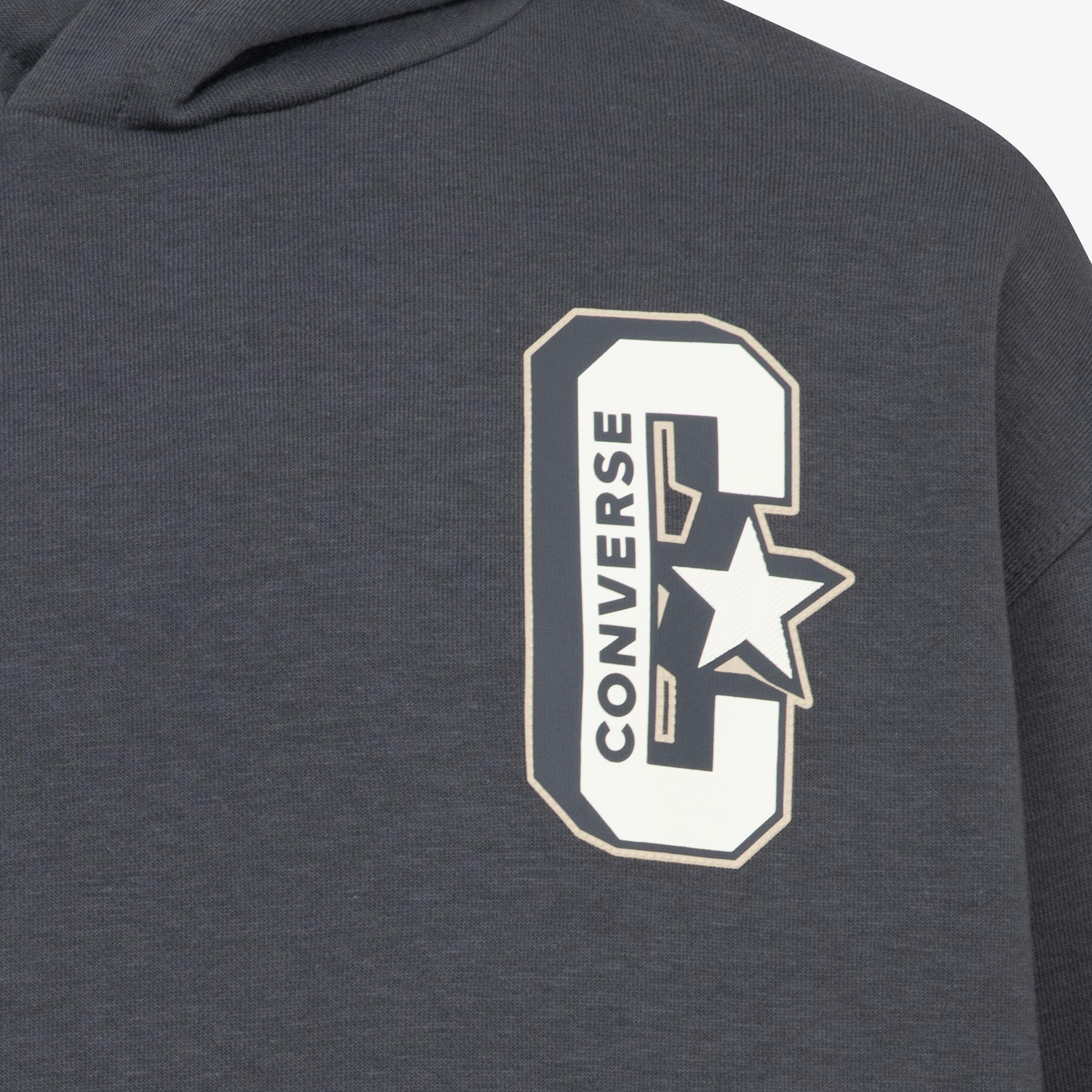 Converse Retro Varsıty Çocuk Gri Hoodie