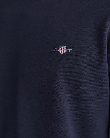  GANT Erkek Lacivert Slim Fit Bisiklet Yaka Uzun Kollu T-Shirt