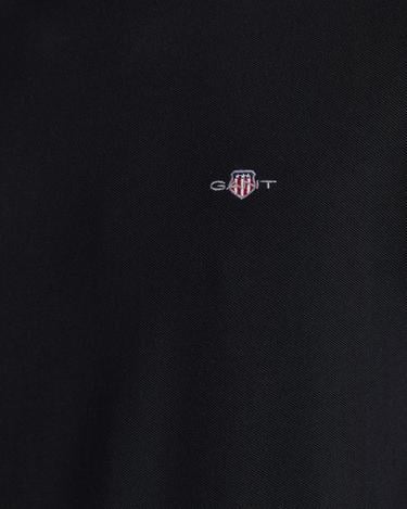  GANT Erkek Siyah Slim Fit Bisiklet Yaka Uzun Kollu T-Shirt