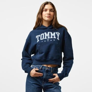  Tommy Hilfiger Jeans Varsity 1 Kadın Lacivert Hoodie