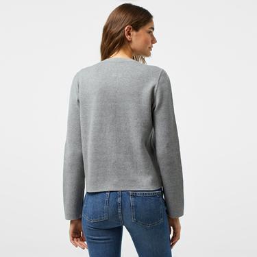  Tommy Hilfiger Jersey Stch Reversible Kadın Gri Hırka