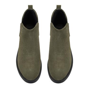  Serage Yeşil Kadın Deri Bot