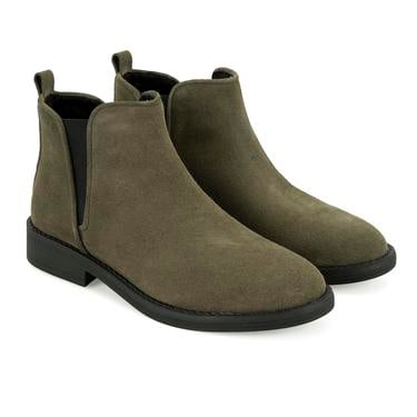  Serage Yeşil Kadın Deri Bot