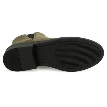  Serage Yeşil Kadın Deri Bot