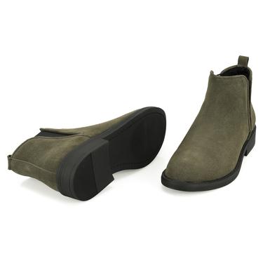  Serage Yeşil Kadın Deri Bot