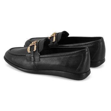  Kadın Siyah Günlük Deri Ayakkabı