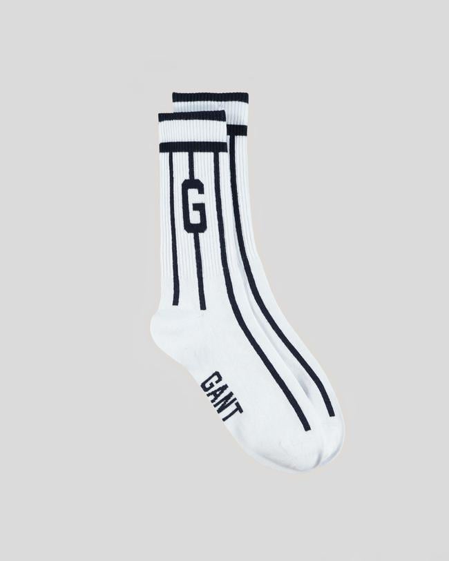  GANT Erkek Beyaz Çizgili Çorap