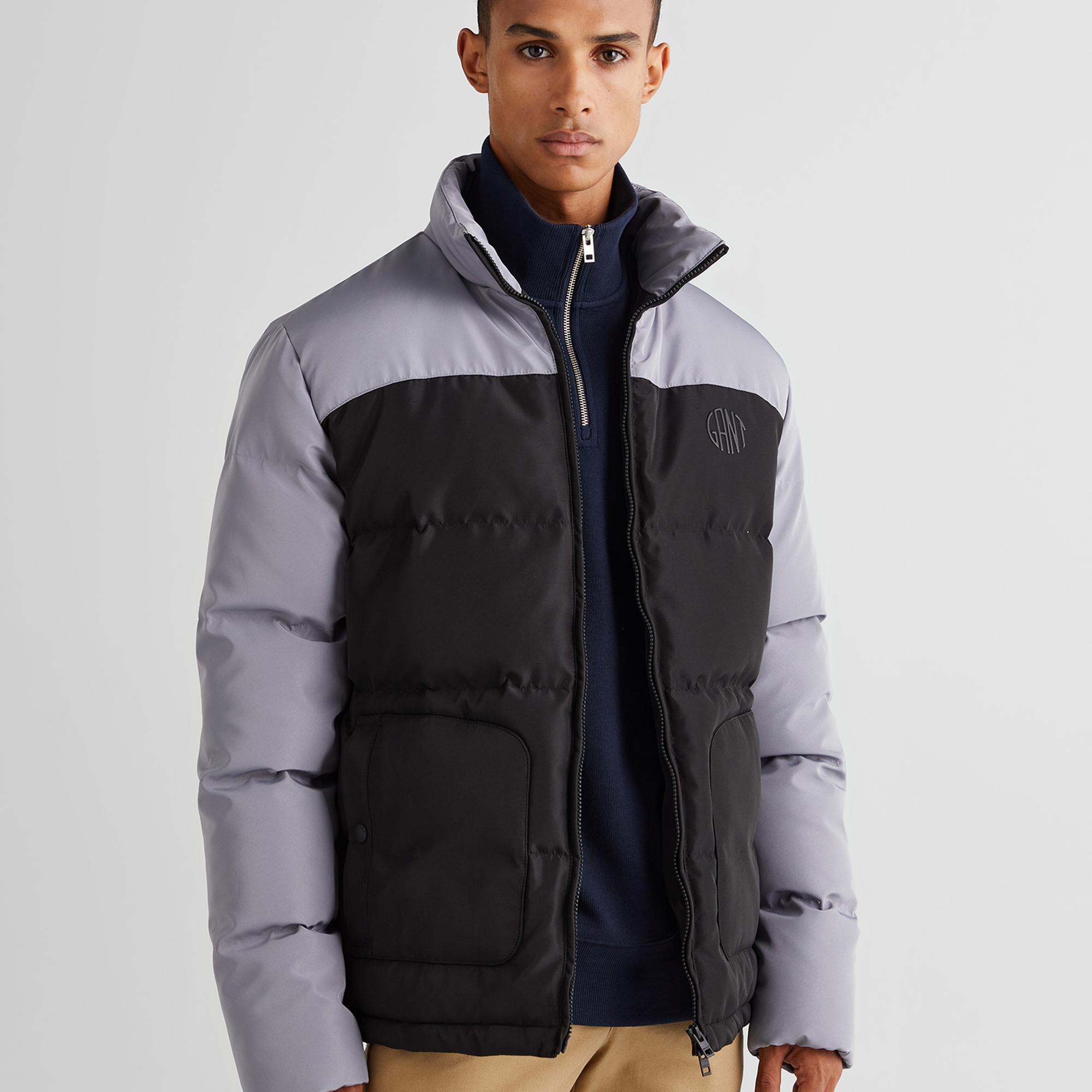 GANT Erkek Siyah Dik Yaka Logolu Mont