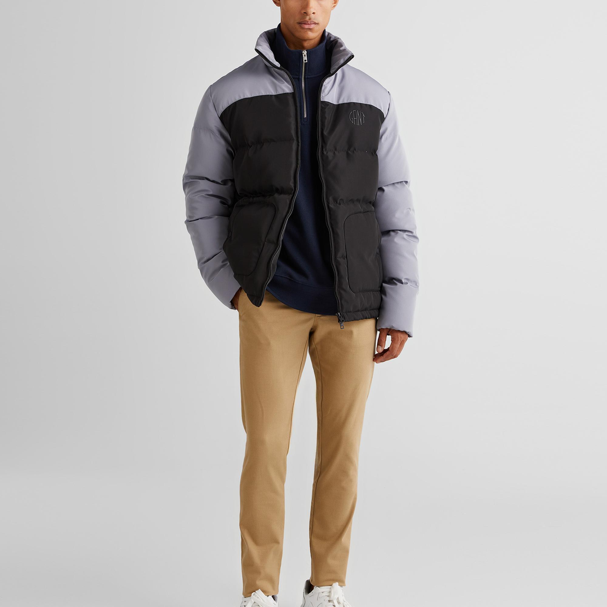 GANT Erkek Siyah Dik Yaka Logolu Mont