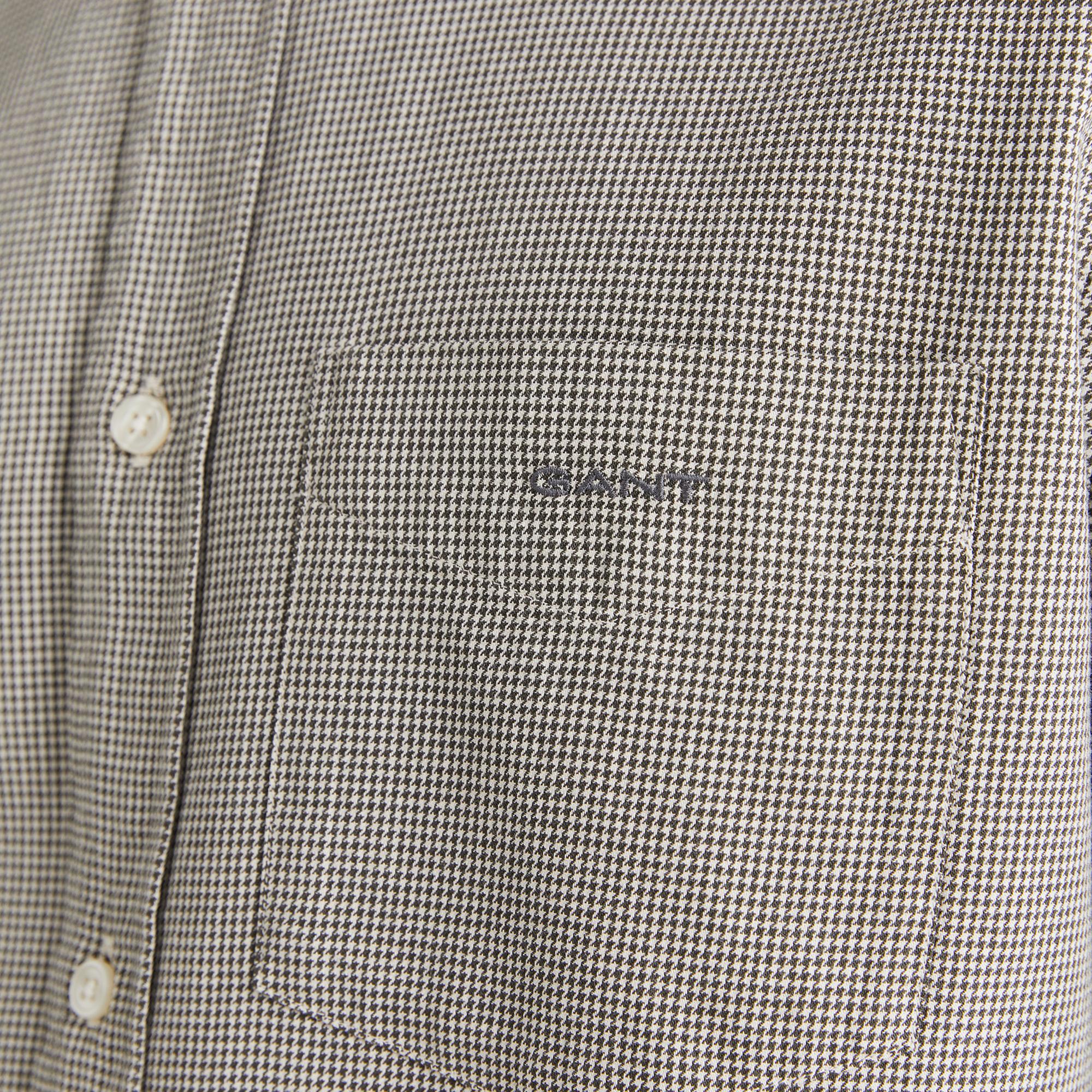 GANT Erkek Gri Regular Fit Düğmeli Yaka Kareli Gömlek