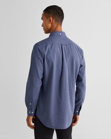  GANT Erkek Lacivert Regular Fit Düğmeli Yaka Kareli Gömlek