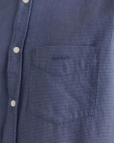  GANT Erkek Lacivert Regular Fit Düğmeli Yaka Kareli Gömlek