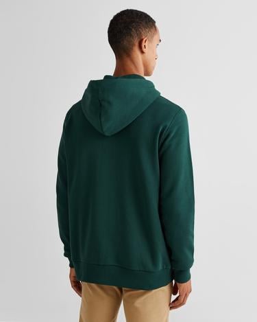  GANT Erkek Yeşil Regular Fit Kapüşonlu Logolu Sweatshirt