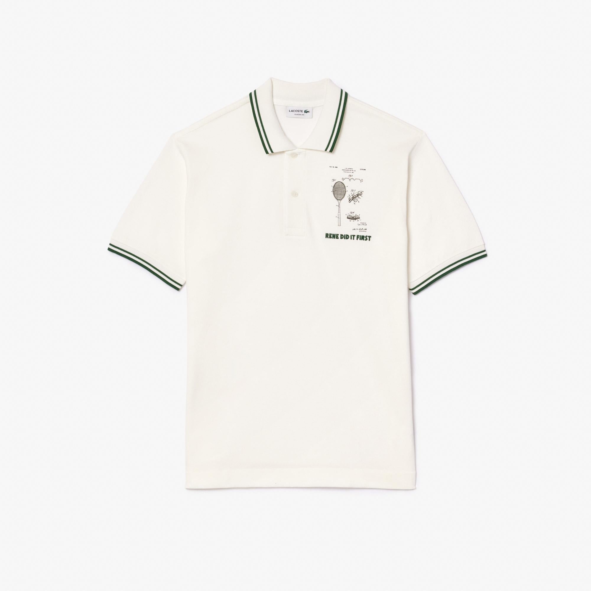 Lacoste L.12.12 Erkek Classic Fit Baskılı Bej Polo