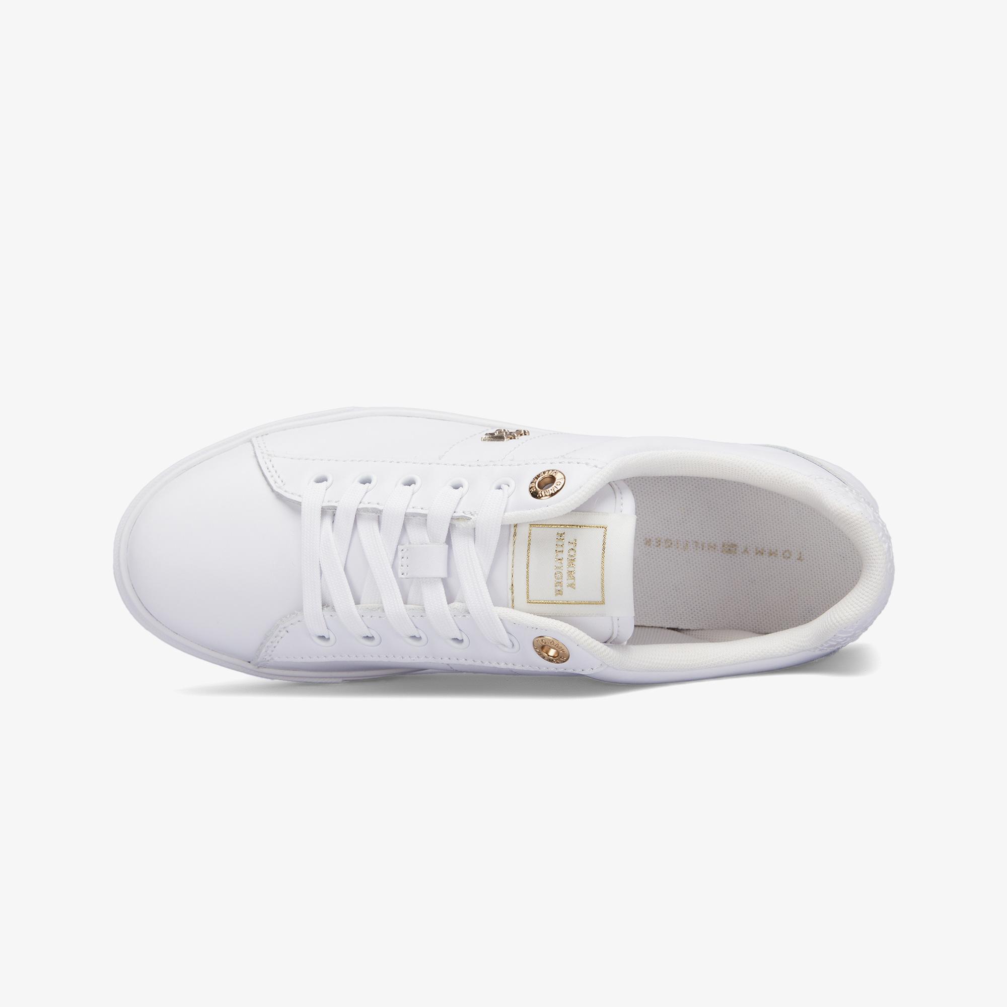 Tommy Hilfiger Elevated Essent Sneaker Monogram Kadın Beyaz Spor Ayakkabı