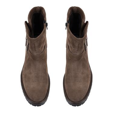  Brices Kemer Aksesuarlı Taba Kadın Topuklu Süet Bot