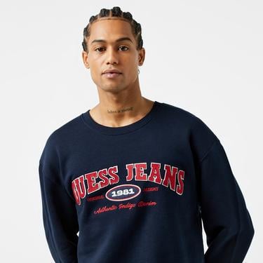  Guess Original Organic 365 Erkek Lacivert Sweatshirt