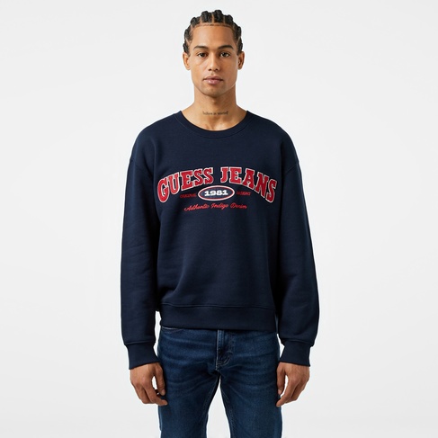  Guess Original Organic 365 Erkek Lacivert Sweatshirt