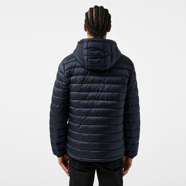  Guess Hooded Puffer Iridescent Nylon 40 Erkek Lacivert Mont