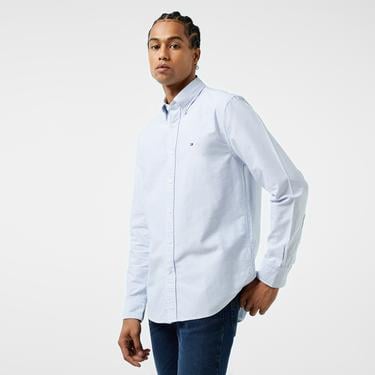  Tommy Hilfiger Heritage Oxford Stripe Erkek Lacivert Gömlek