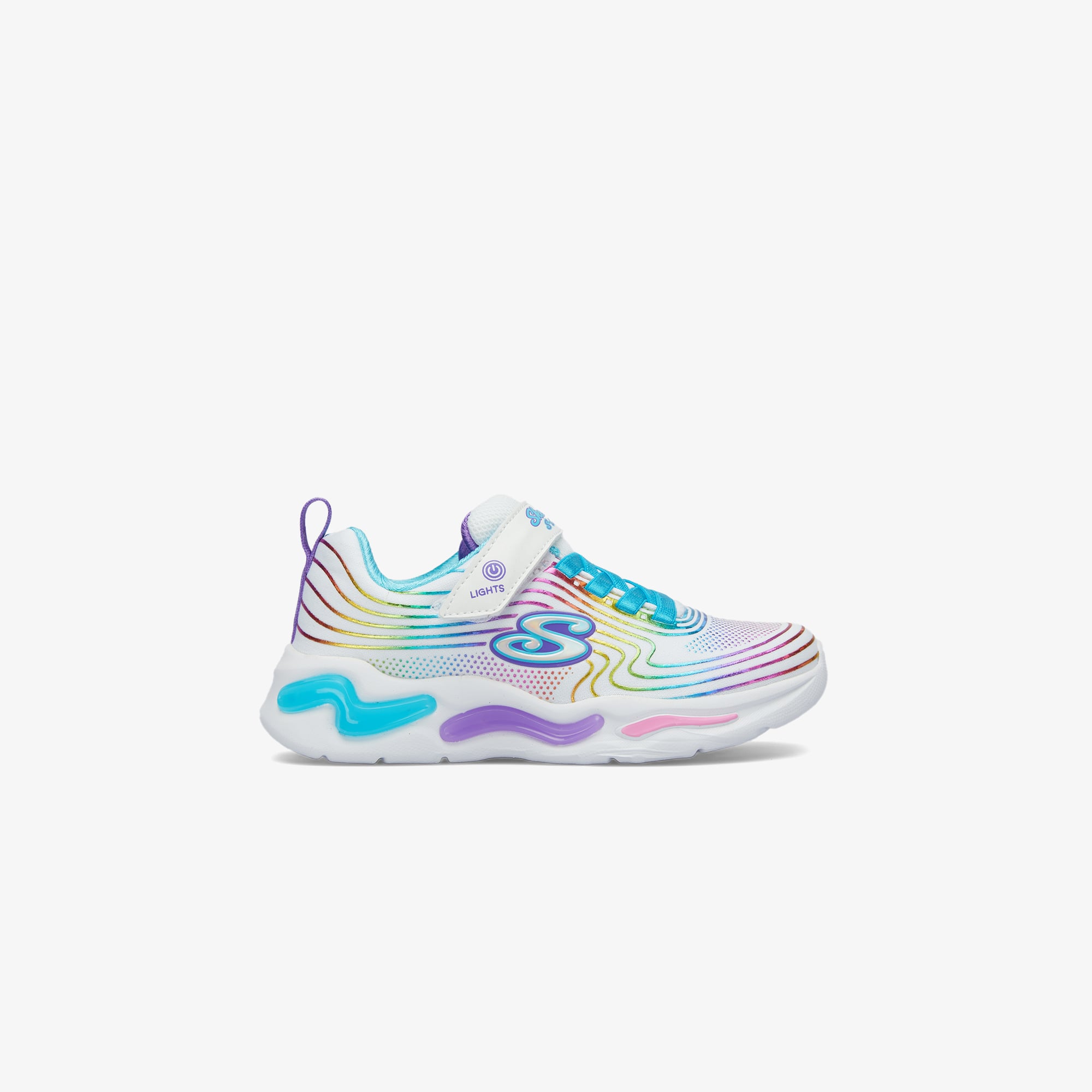 Skechers Skechers Wavy Beams Çocuk Beyaz/Çoklu Spor Ayakkabı Sneaker | FashFed Beyaz - 2. görsel