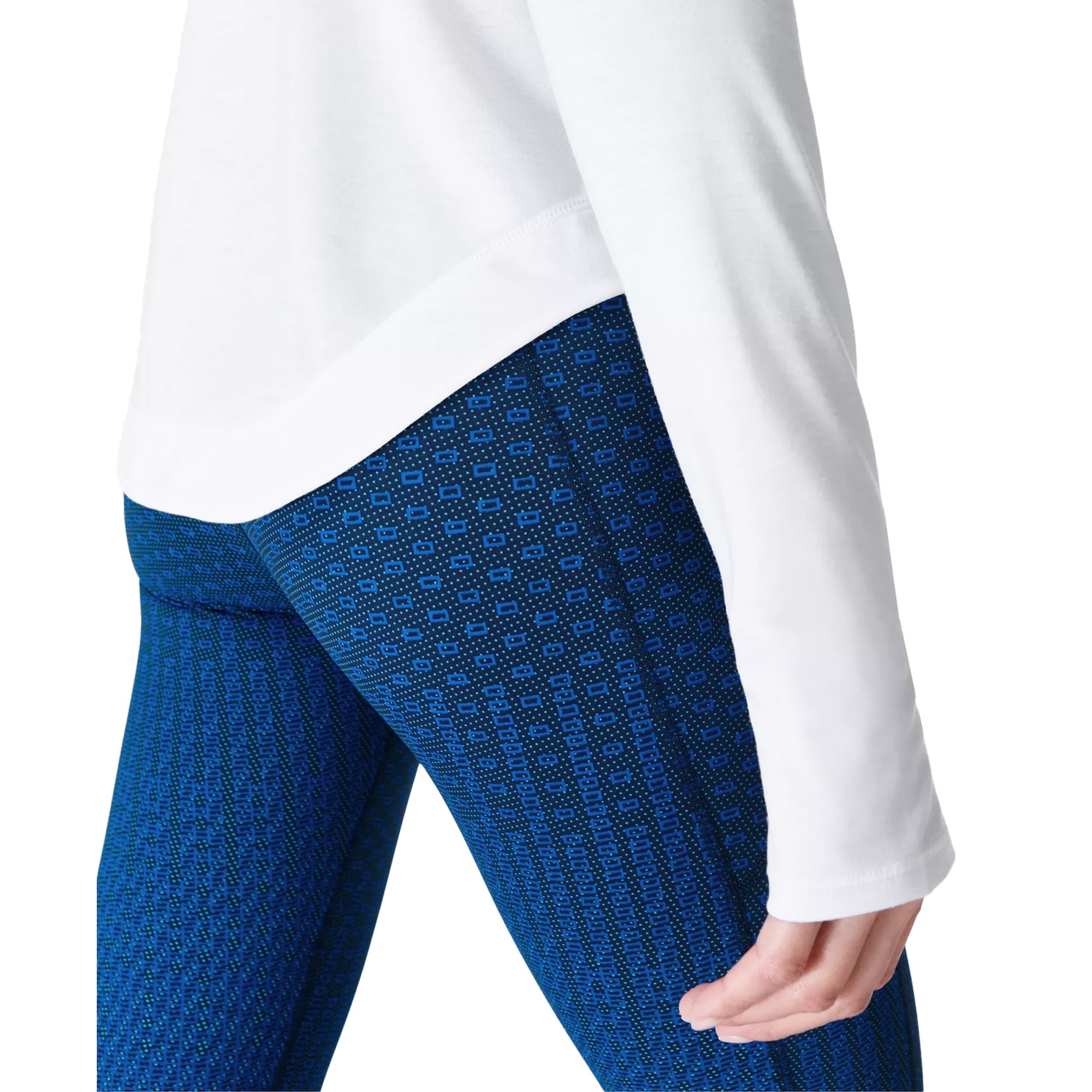 Sweaty Betty Breathe Easy Long Sleeve Top Kadın Beyaz Koşu Tişört