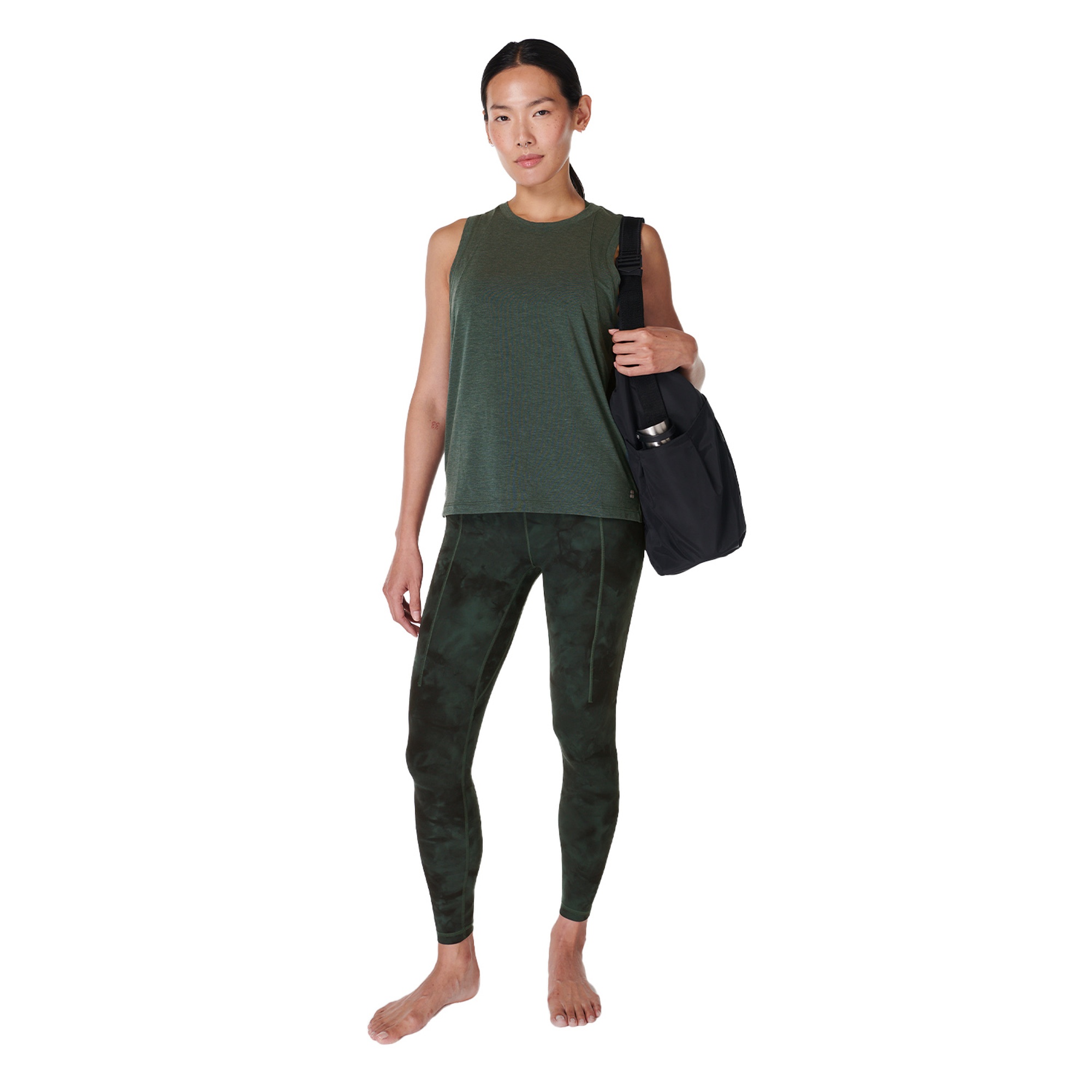 Sweaty Betty Soft Flow Studio Kadın Yeşil Tank Top