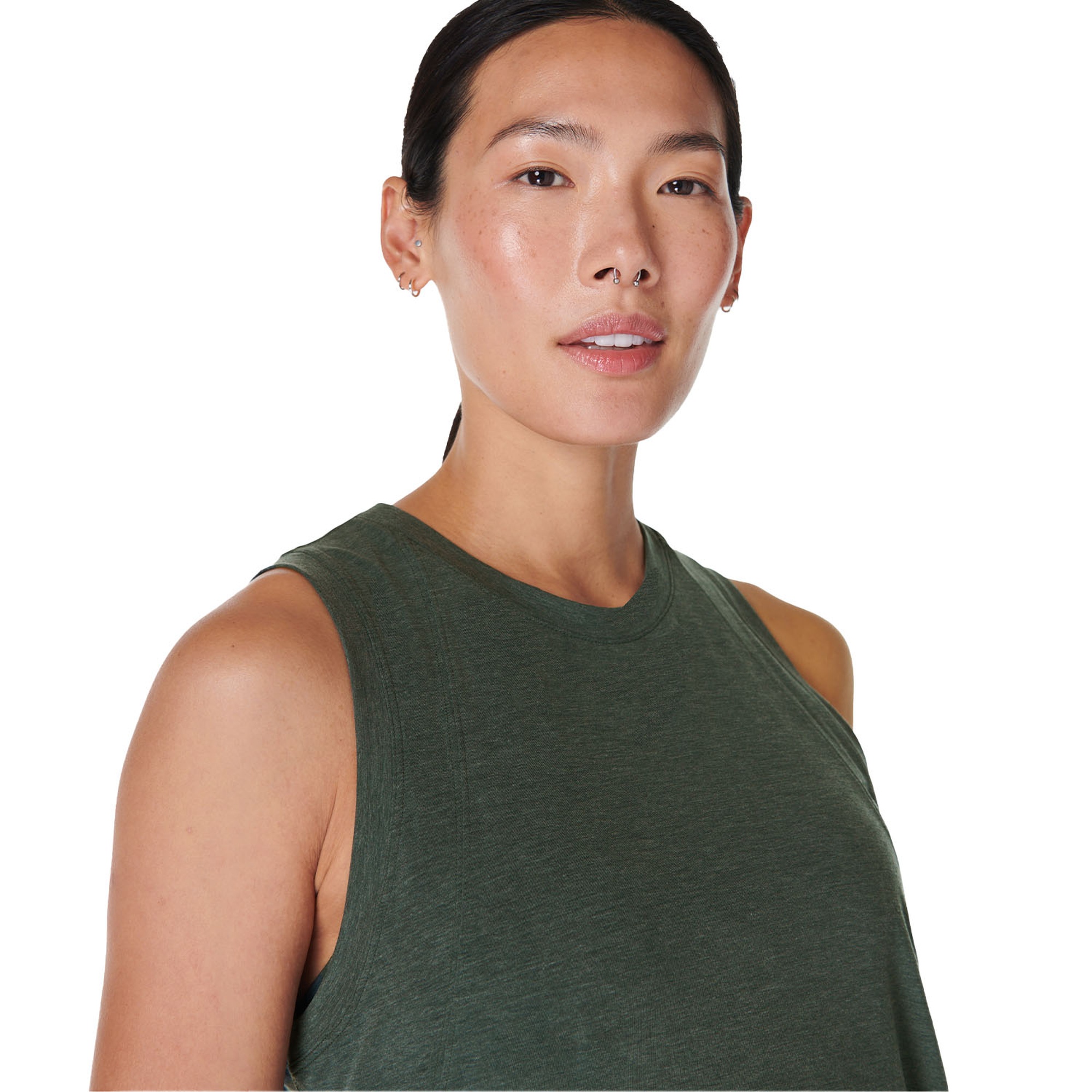 Sweaty Betty Soft Flow Studio Kadın Yeşil Tank Top