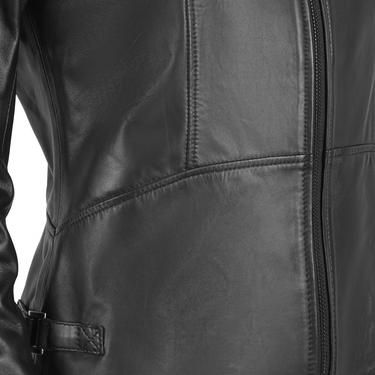  Paride Siyah Kadın Deri Ceket