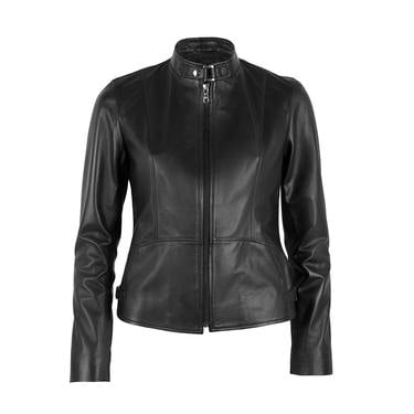  Paride Siyah Kadın Deri Ceket