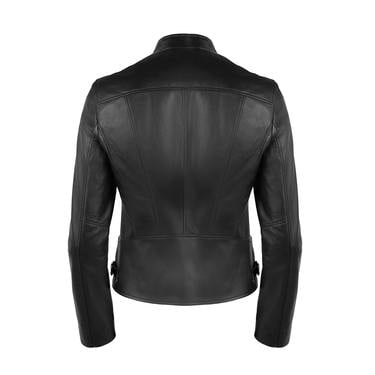  Paride Siyah Kadın Deri Ceket