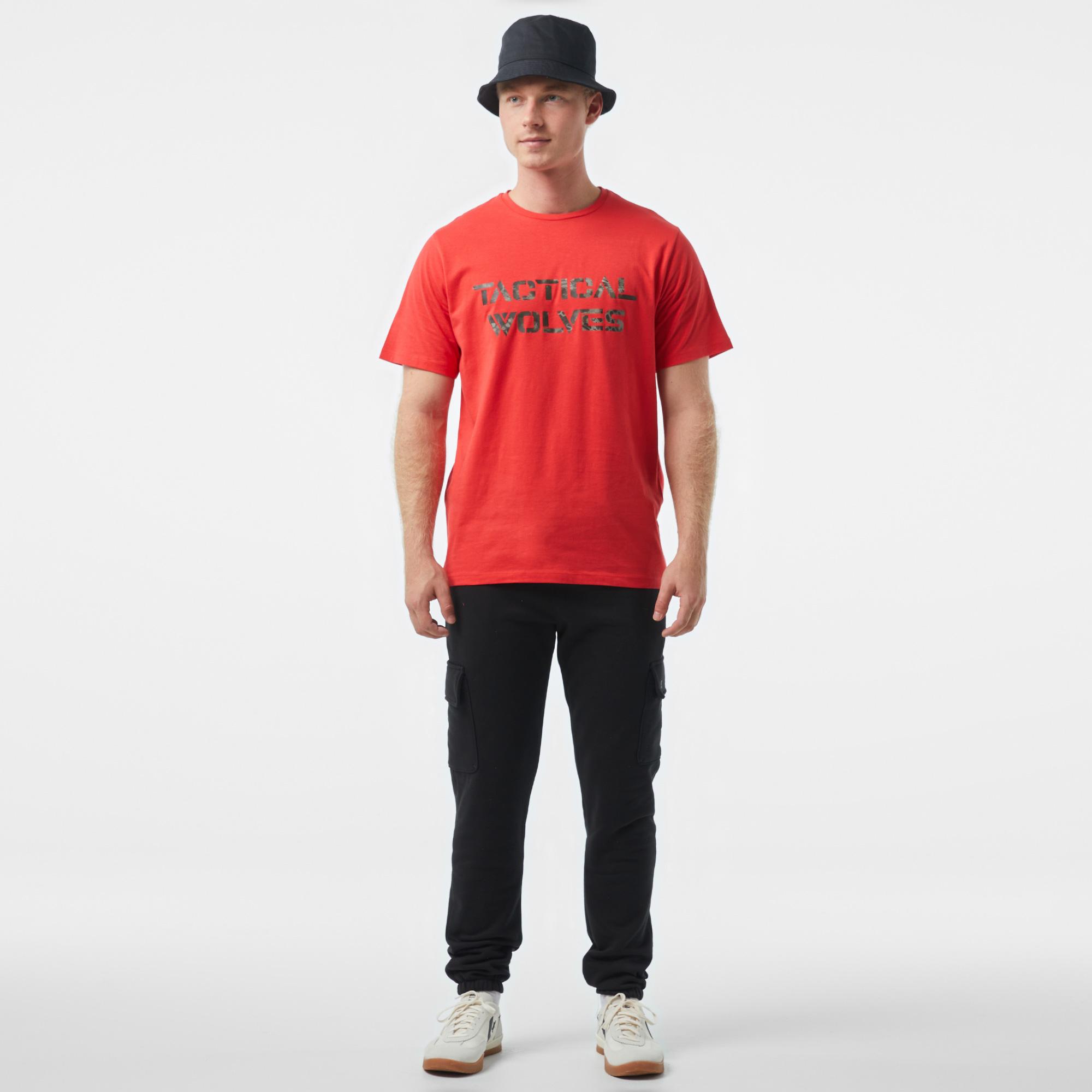 Tactical Wolves Kryptek Kamo Erkek Kırmızı T-Shirt