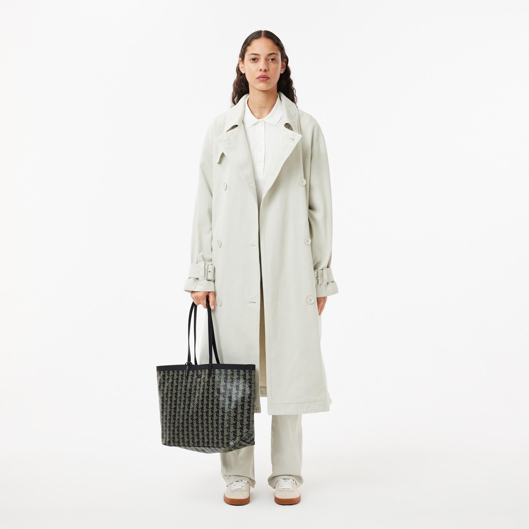 Lacoste Zely Canvas Kadın Monogram Siyah Omuz Çantası