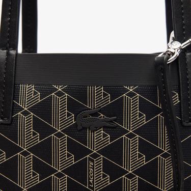  Lacoste Zely Canvas Kadın Monogram Siyah Omuz Çantası