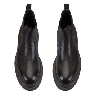  Pietsa Kahve Erkek Lastikli Deri Chelsea Bot