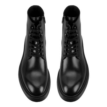  Poar Siyah Erkek Deri Bot