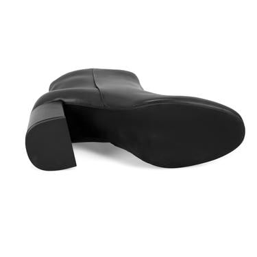  Mariv Siyah Kadın Fermuarlı Topuklu Deri Bot