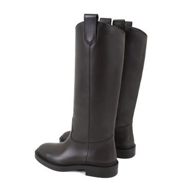  Loar Kahve Kadın Deri Çizme