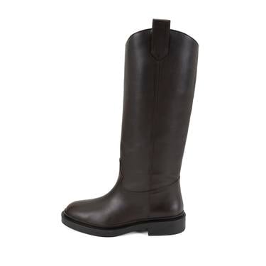  Loar Kahve Kadın Deri Çizme