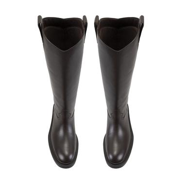  Loar Kahve Kadın Deri Çizme