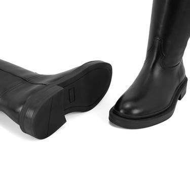  Loar Siyah Kadın Deri Çizme