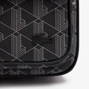  Lacoste The Blend Erkek Monogram Siyah Postacı Çantası