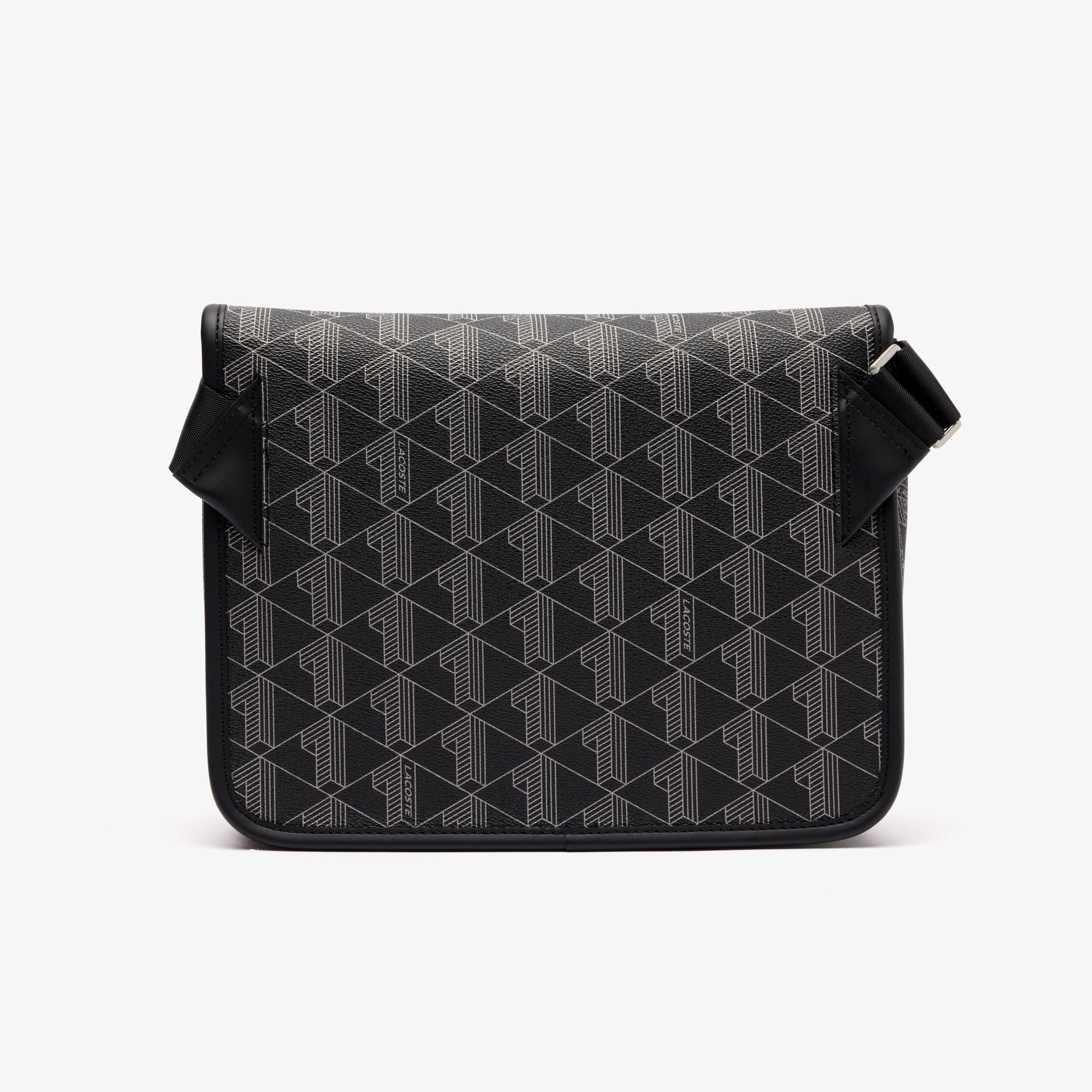 The Blend Erkek Monogram Siyah Postacı Çantası