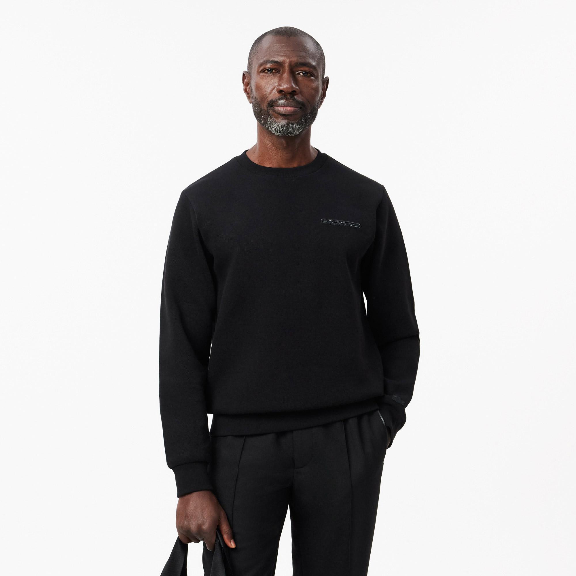 Erkek Classic Fit Bisiklet Yaka Siyah Sweatshirt