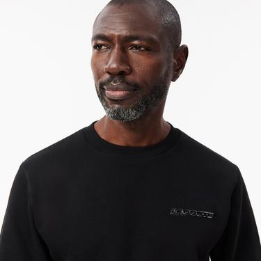  Erkek Classic Fit Bisiklet Yaka Siyah Sweatshirt