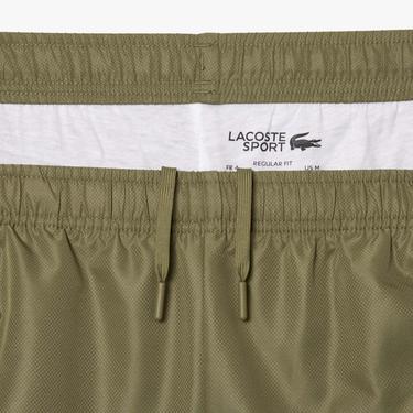  Erkek Regular Fit Fermuarlı Yaka Baskılı Haki Eşofman Takımı